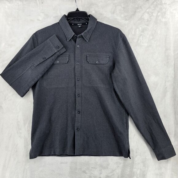 Public Rec Shirt Mens Medium Black Cotton Thermolite Spandex Long Sleeve Flannel - Picture 2 of 7